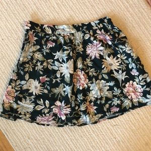 BOGO Green Floral Mini Skirt